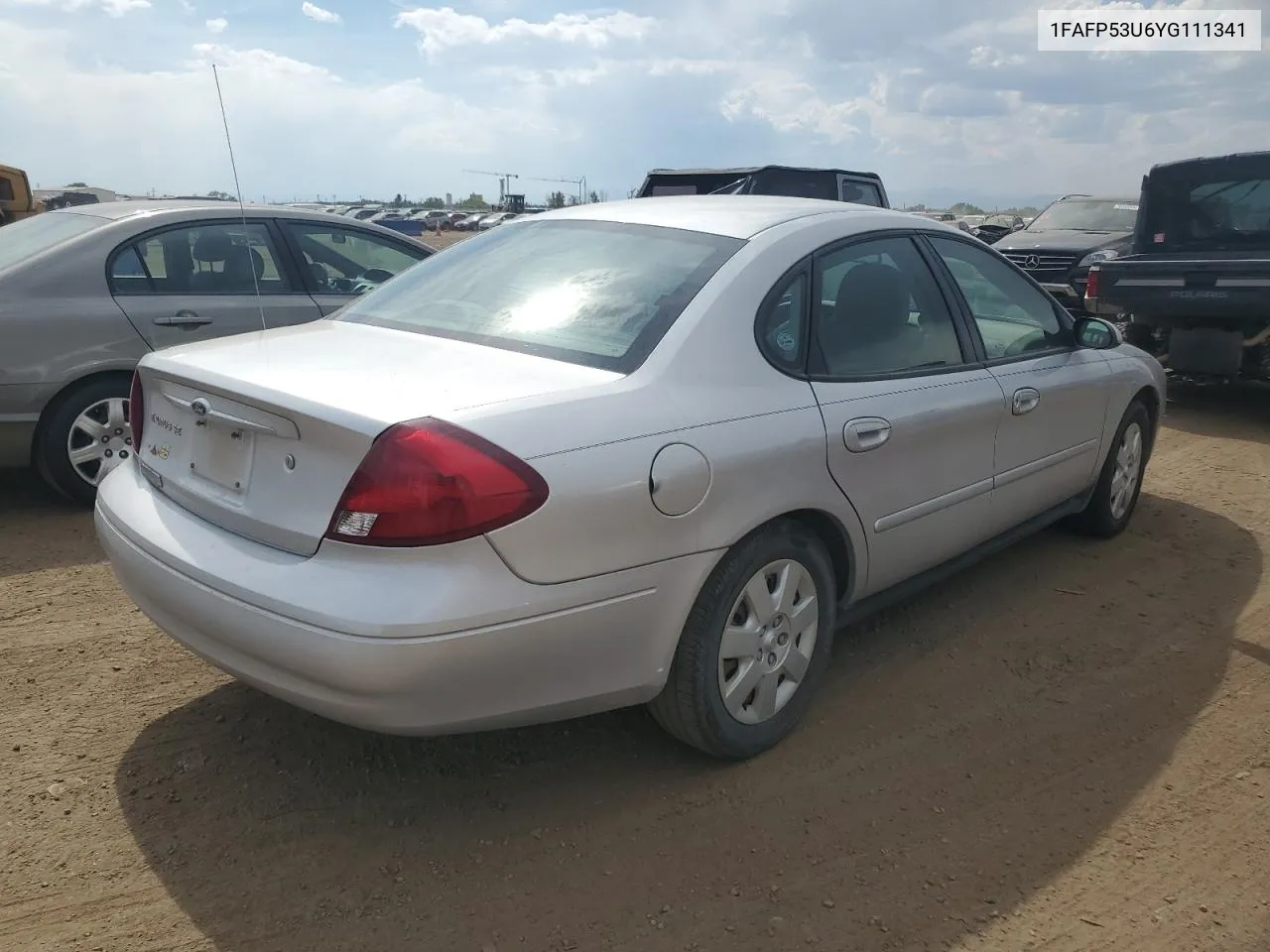 2000 Ford Taurus Se VIN: 1FAFP53U6YG111341 Lot: 70696814