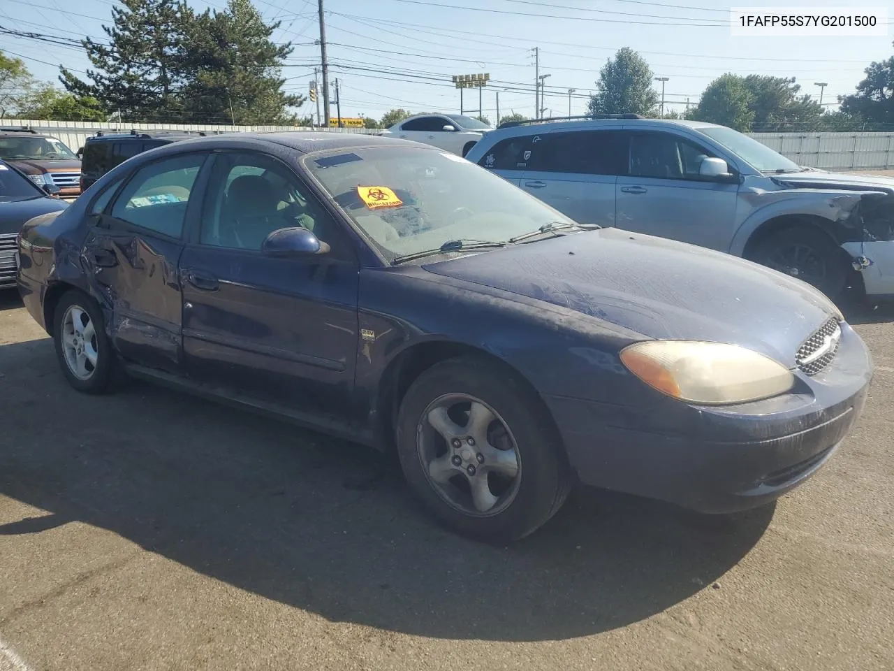 2000 Ford Taurus Ses VIN: 1FAFP55S7YG201500 Lot: 71243104