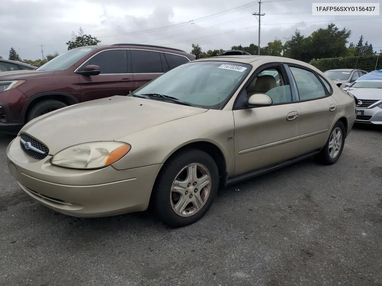 2000 Ford Taurus Sel VIN: 1FAFP56SXYG156437 Lot: 71470284