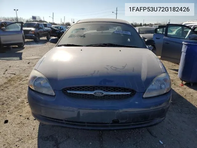 2002 Ford Taurus Se VIN: 1FAFP53U72G182426 Lot: 57348423