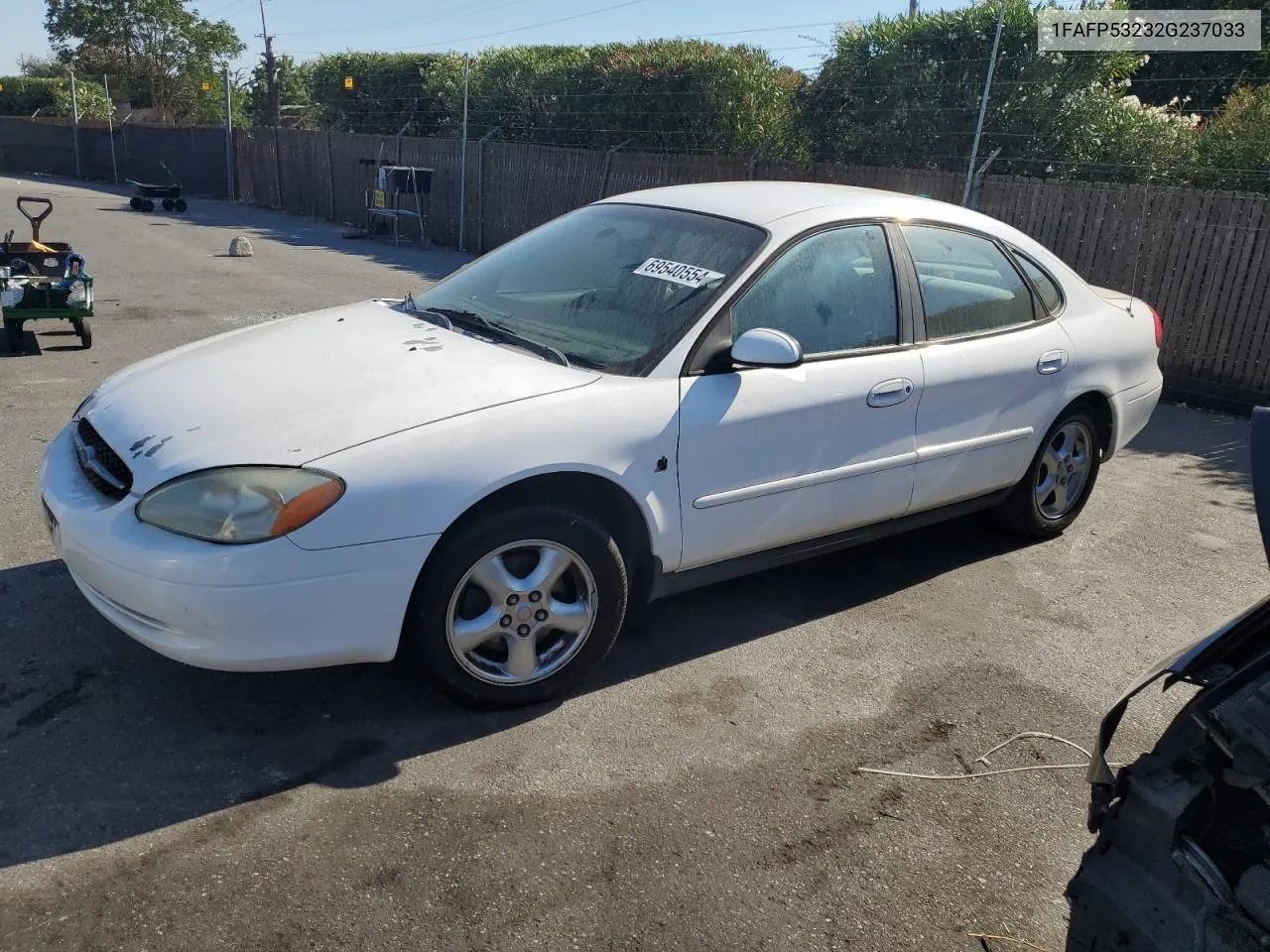 2002 Ford Taurus Se VIN: 1FAFP53232G237033 Lot: 69540554