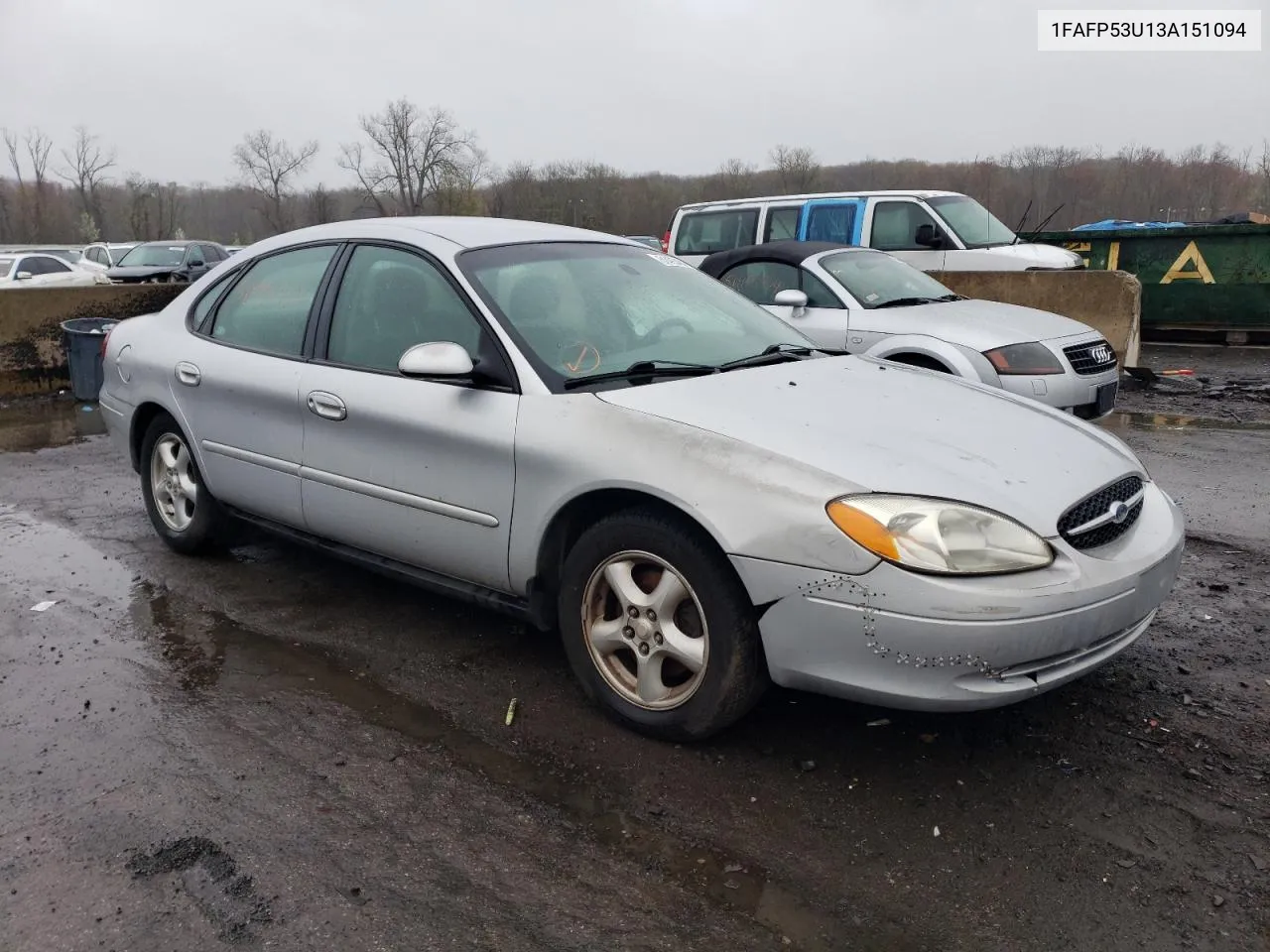 2003 Ford Taurus Se VIN: 1FAFP53U13A151094 Lot: 51493484