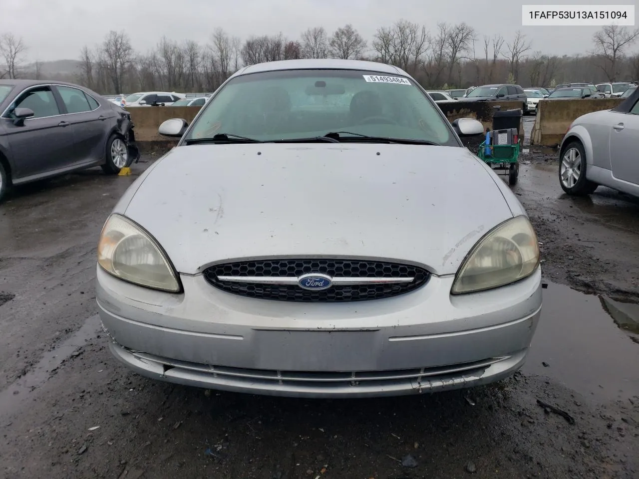 2003 Ford Taurus Se VIN: 1FAFP53U13A151094 Lot: 51493484