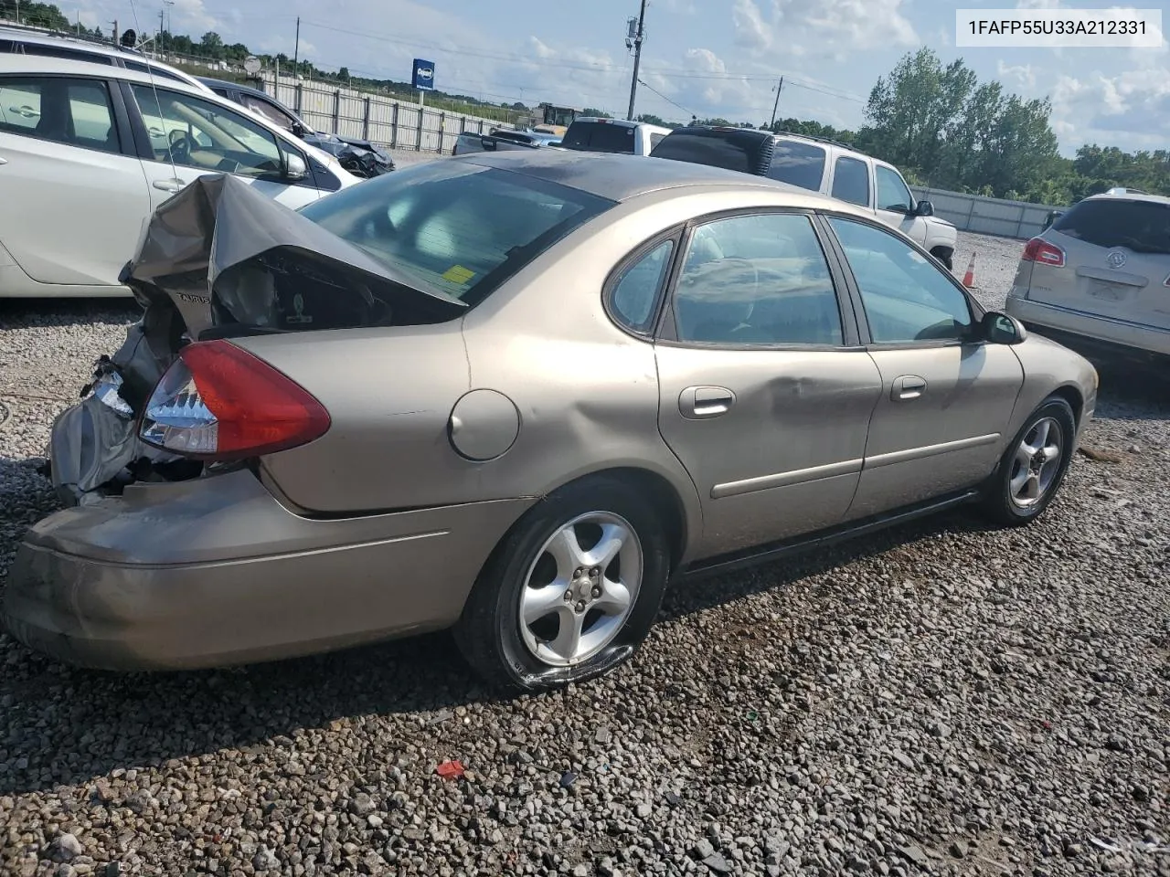 2003 Ford Taurus Ses VIN: 1FAFP55U33A212331 Lot: 57845024