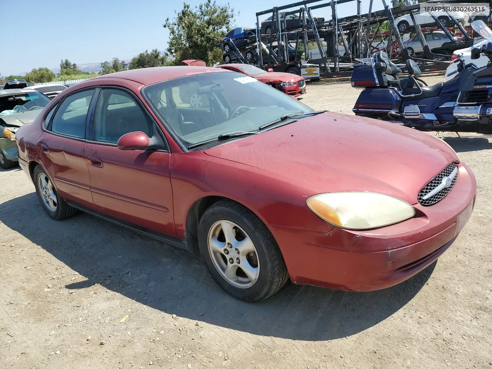 2003 Ford Taurus Ses VIN: 1FAFP55U83G263515 Lot: 62474994