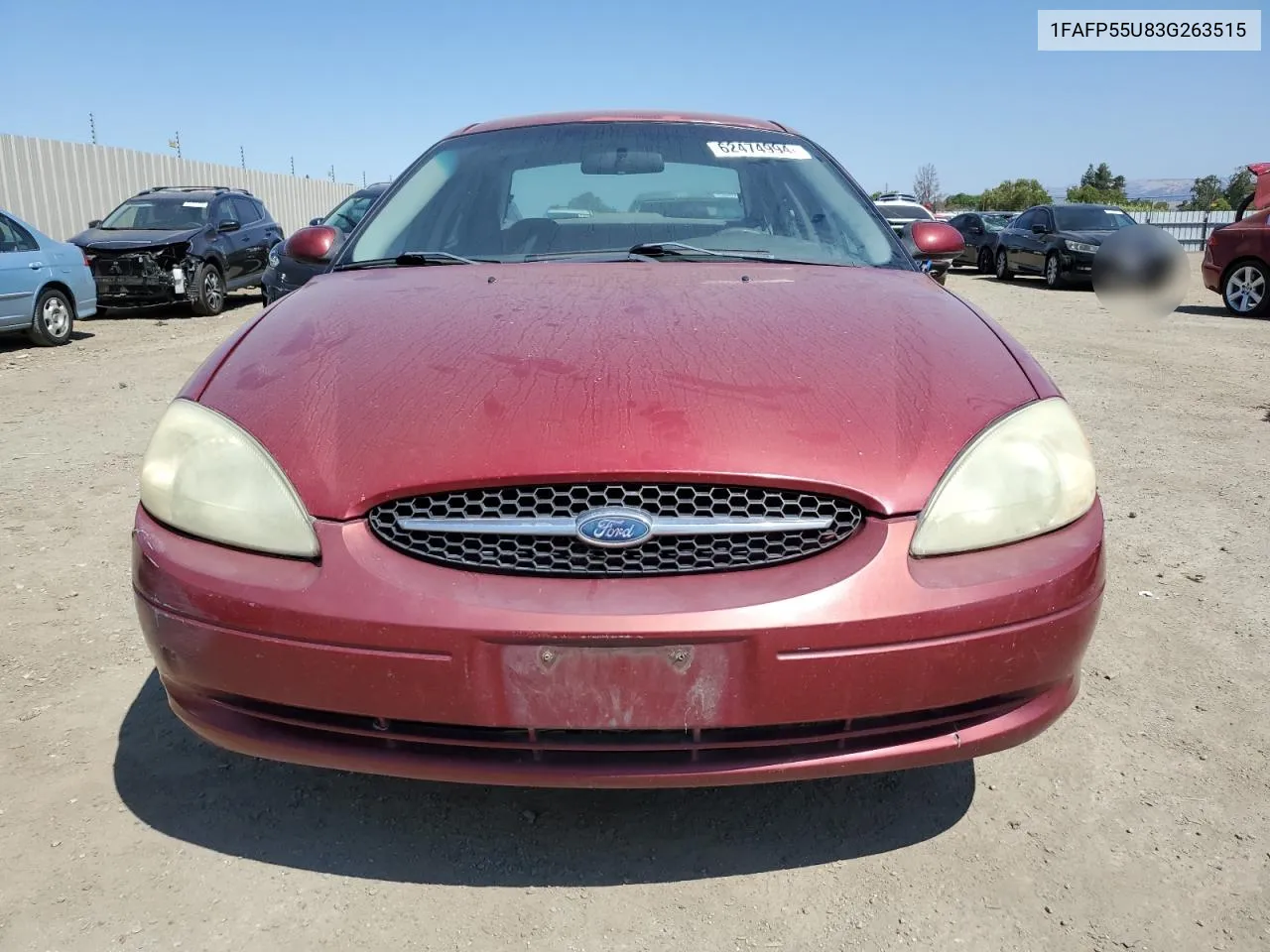 2003 Ford Taurus Ses VIN: 1FAFP55U83G263515 Lot: 62474994