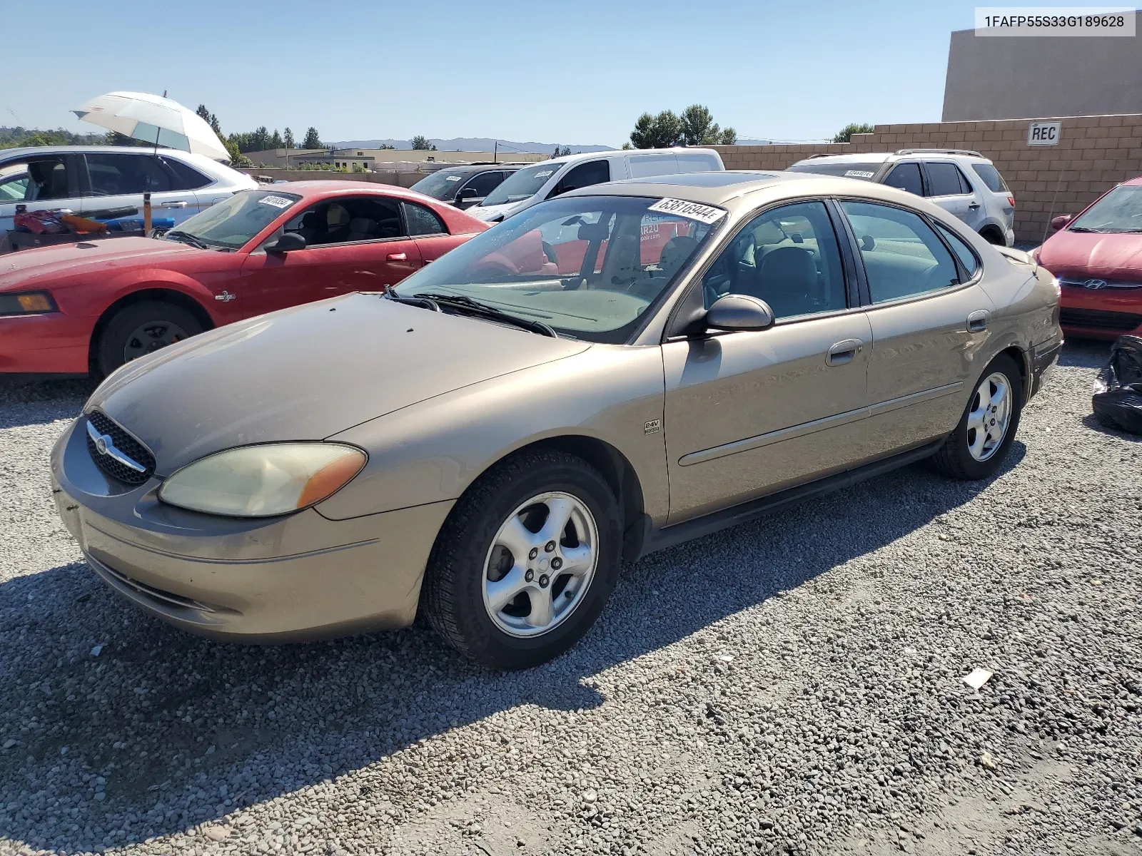 2003 Ford Taurus Ses VIN: 1FAFP55S33G189628 Lot: 63816944