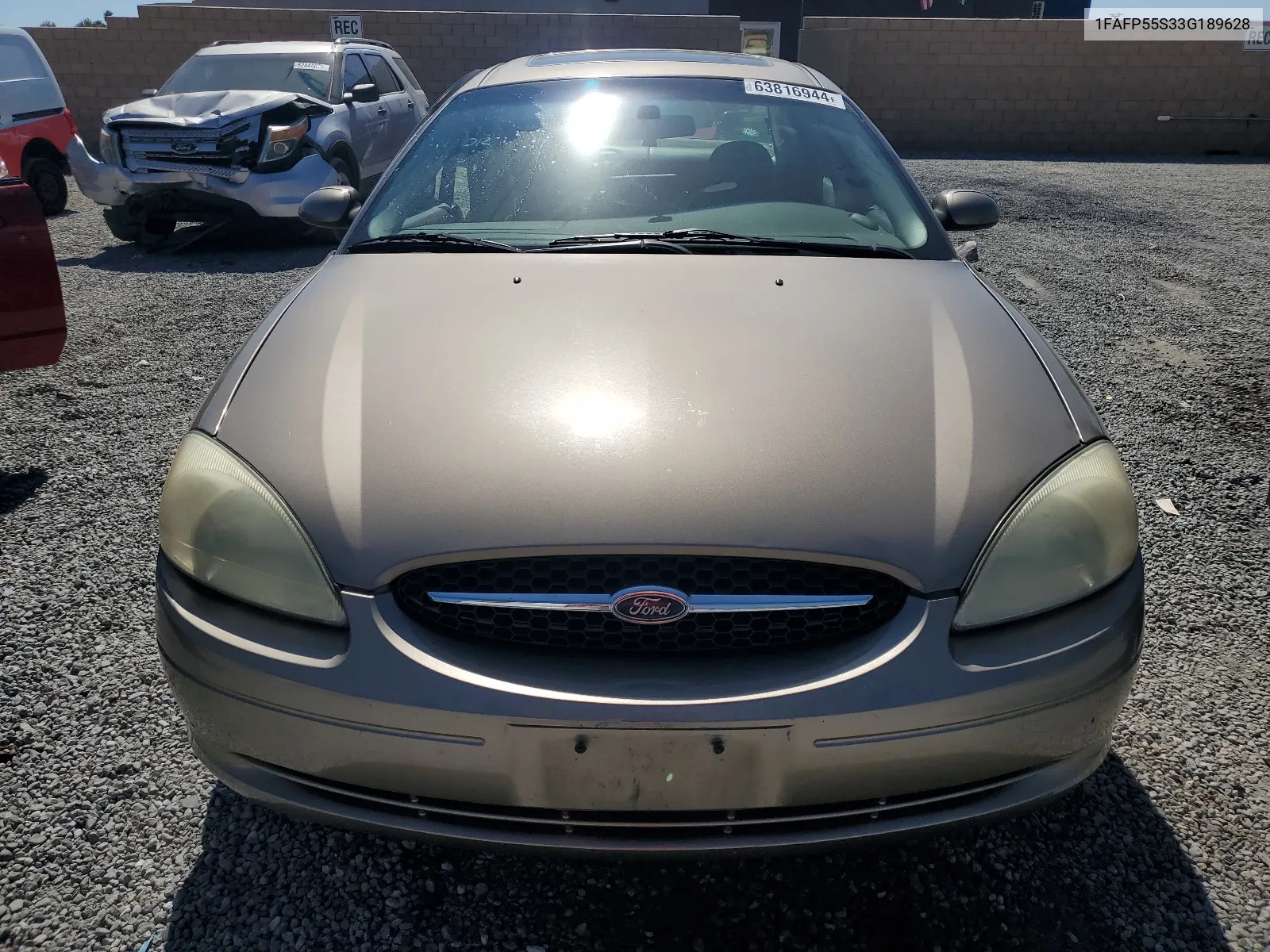 2003 Ford Taurus Ses VIN: 1FAFP55S33G189628 Lot: 63816944