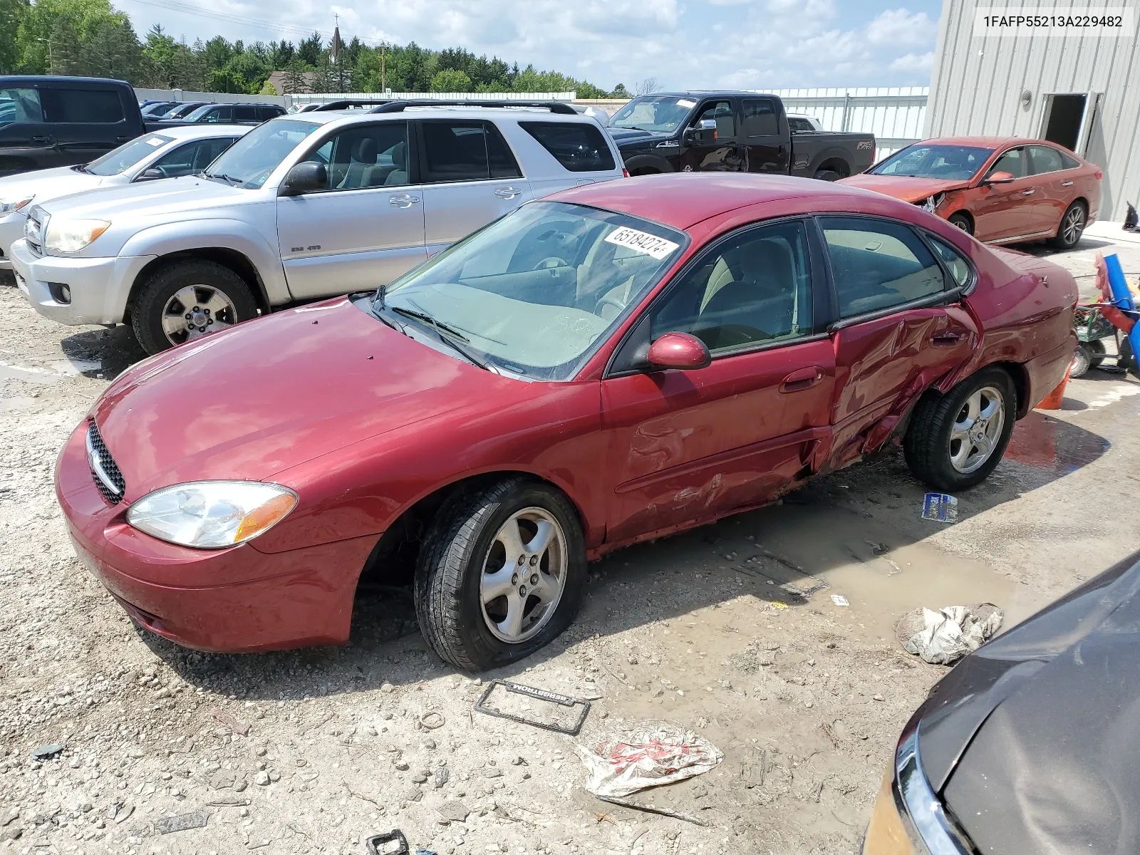 2003 Ford Taurus Ses VIN: 1FAFP55213A229482 Lot: 65184274