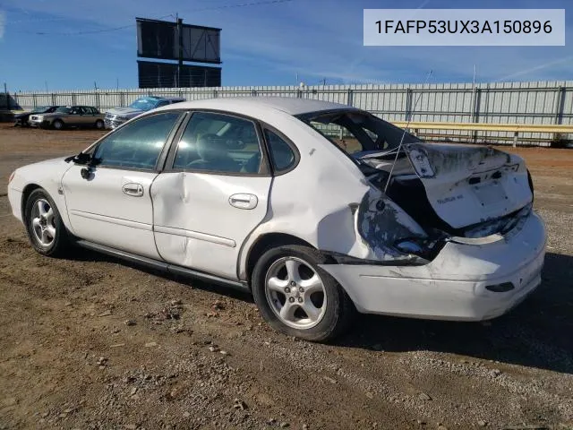 2003 Ford Taurus Se VIN: 1FAFP53UX3A150896 Lot: 67412643