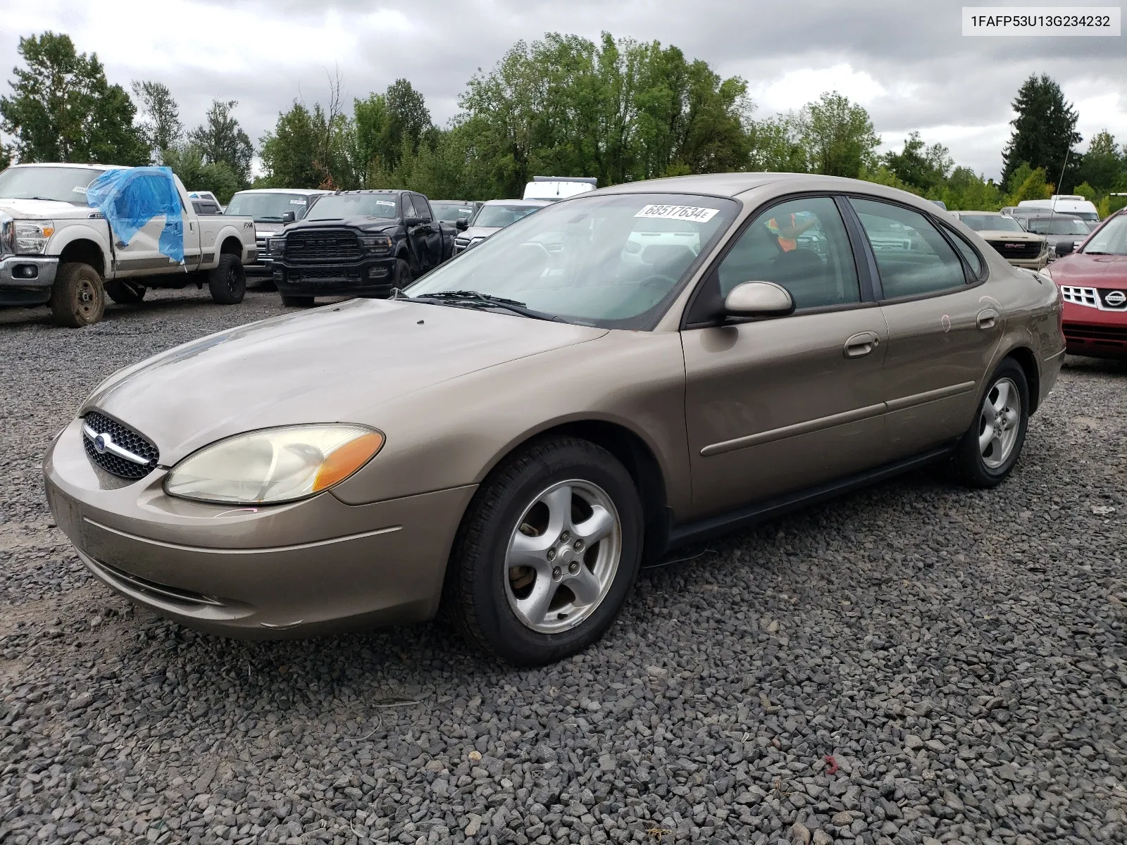 2003 Ford Taurus Se VIN: 1FAFP53U13G234232 Lot: 68517634