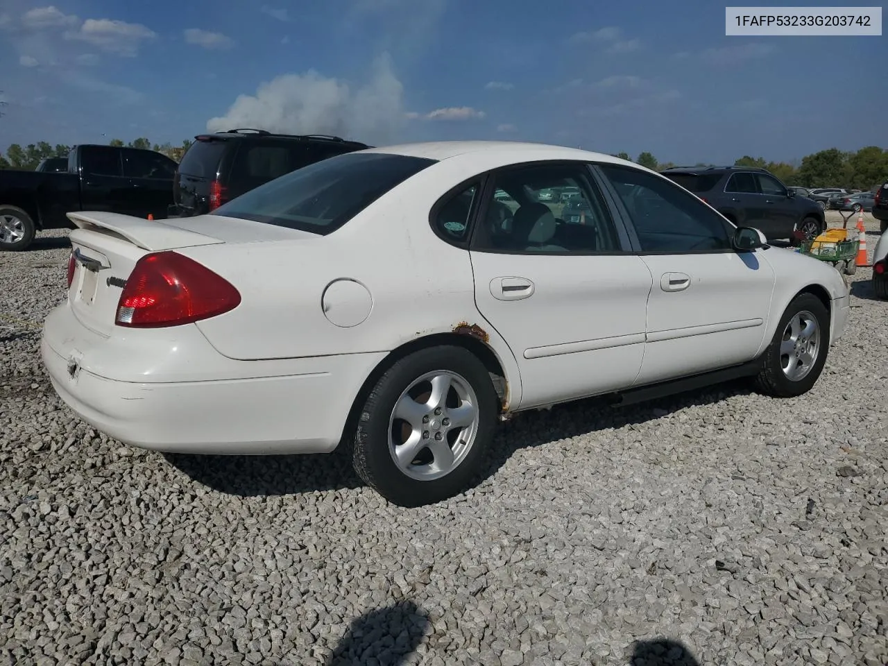 2003 Ford Taurus Se VIN: 1FAFP53233G203742 Lot: 72287254