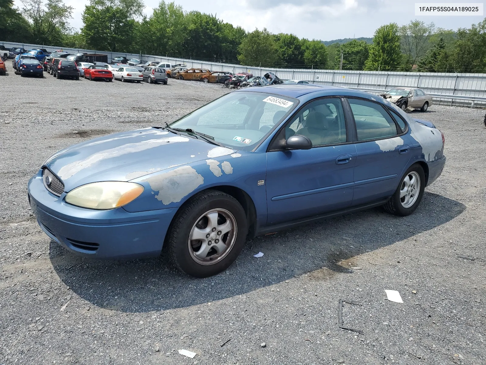 2004 Ford Taurus Ses VIN: 1FAFP55S04A189025 Lot: 64683494