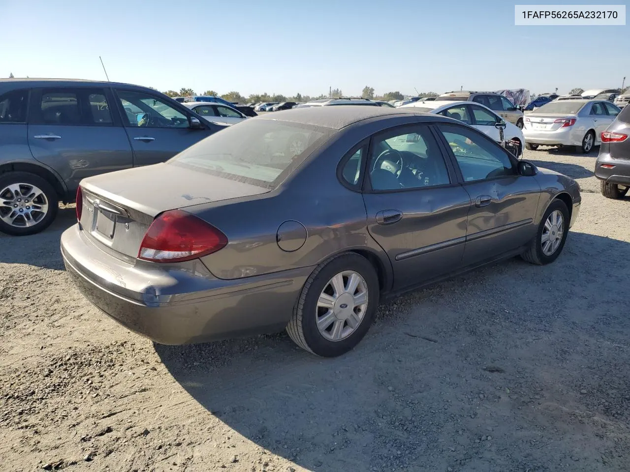 2005 Ford Taurus Sel VIN: 1FAFP56265A232170 Lot: 72589474