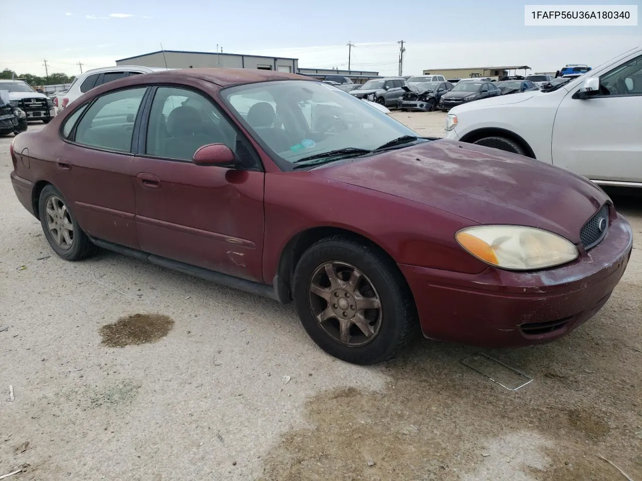 2006 Ford Taurus Sel VIN: 1FAFP56U36A180340 Lot: 55536384