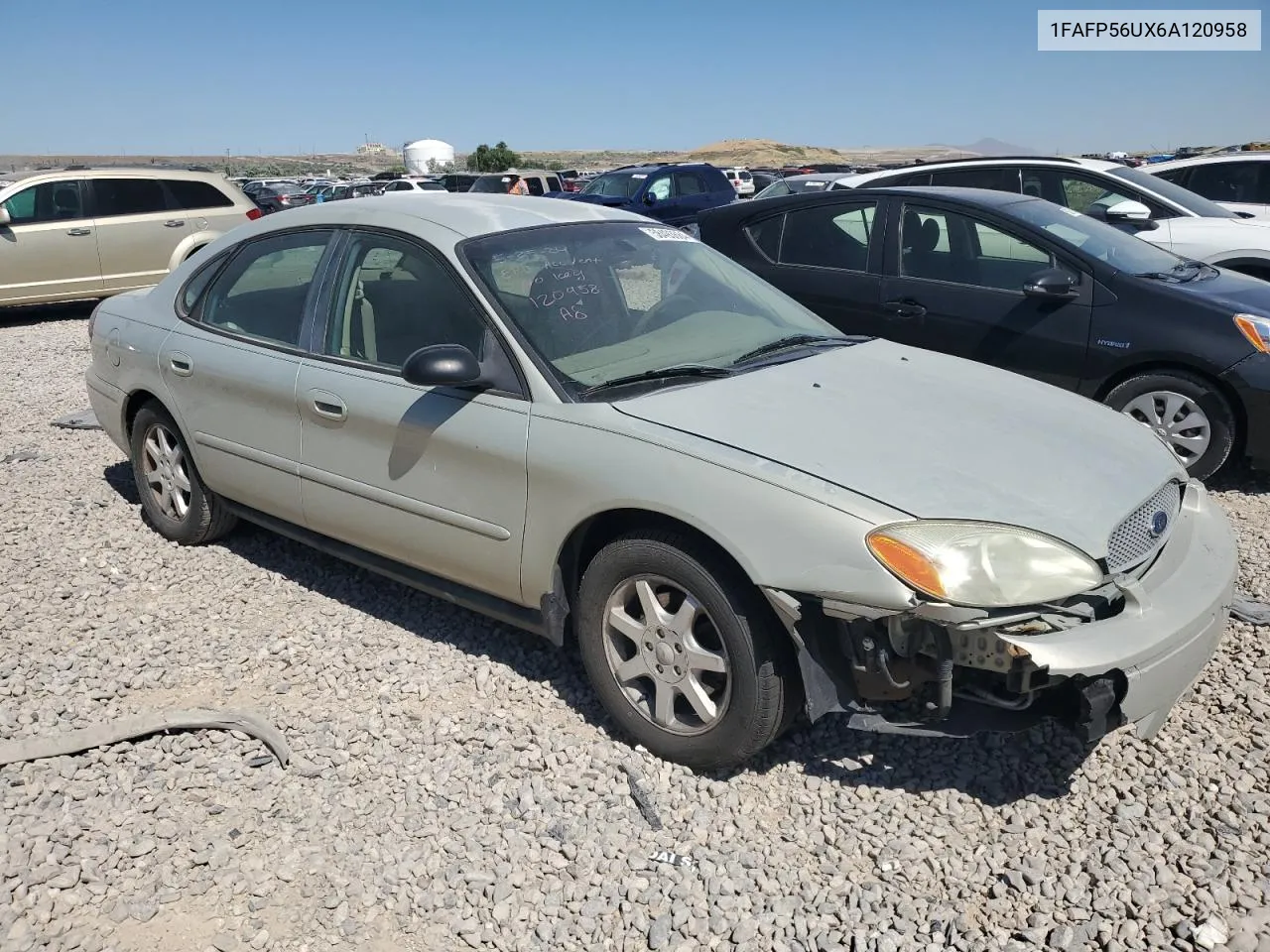 2006 Ford Taurus Sel VIN: 1FAFP56UX6A120958 Lot: 58493684