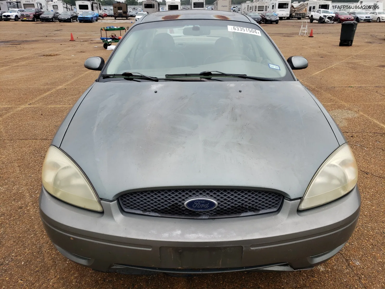 2006 Ford Taurus Sel VIN: 1FAFP56U86A206706 Lot: 63351504