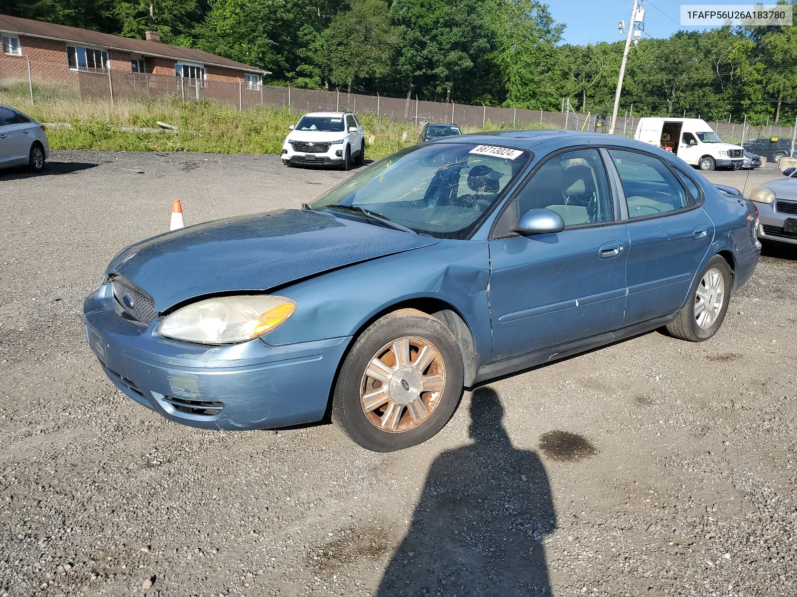 2006 Ford Taurus Sel VIN: 1FAFP56U26A183780 Lot: 66713024