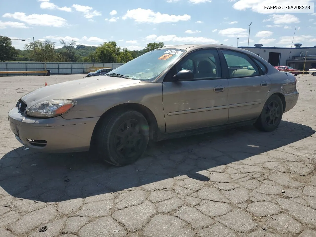 2006 Ford Taurus Se VIN: 1FAFP53U76A208273 Lot: 67896884