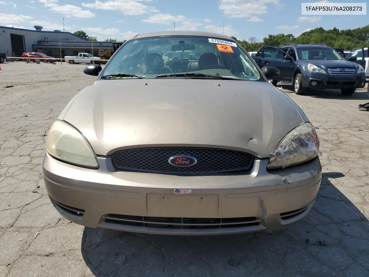 2006 Ford Taurus Se VIN: 1FAFP53U76A208273 Lot: 67896884