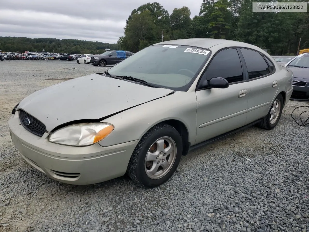 2006 Ford Taurus Se VIN: 1FAFP53U86A123832 Lot: 69588304