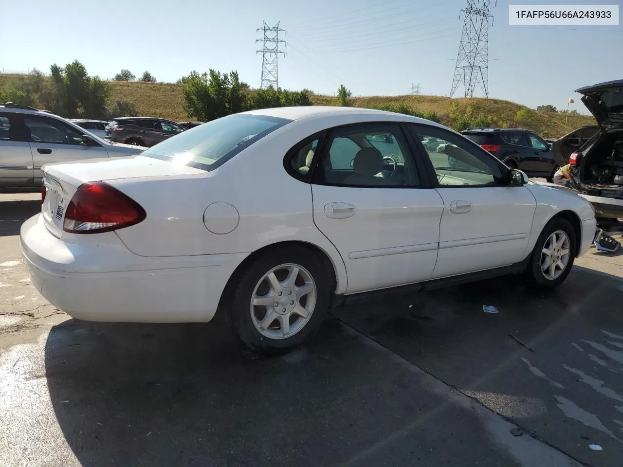 2006 Ford Taurus Sel VIN: 1FAFP56U66A243933 Lot: 70527604