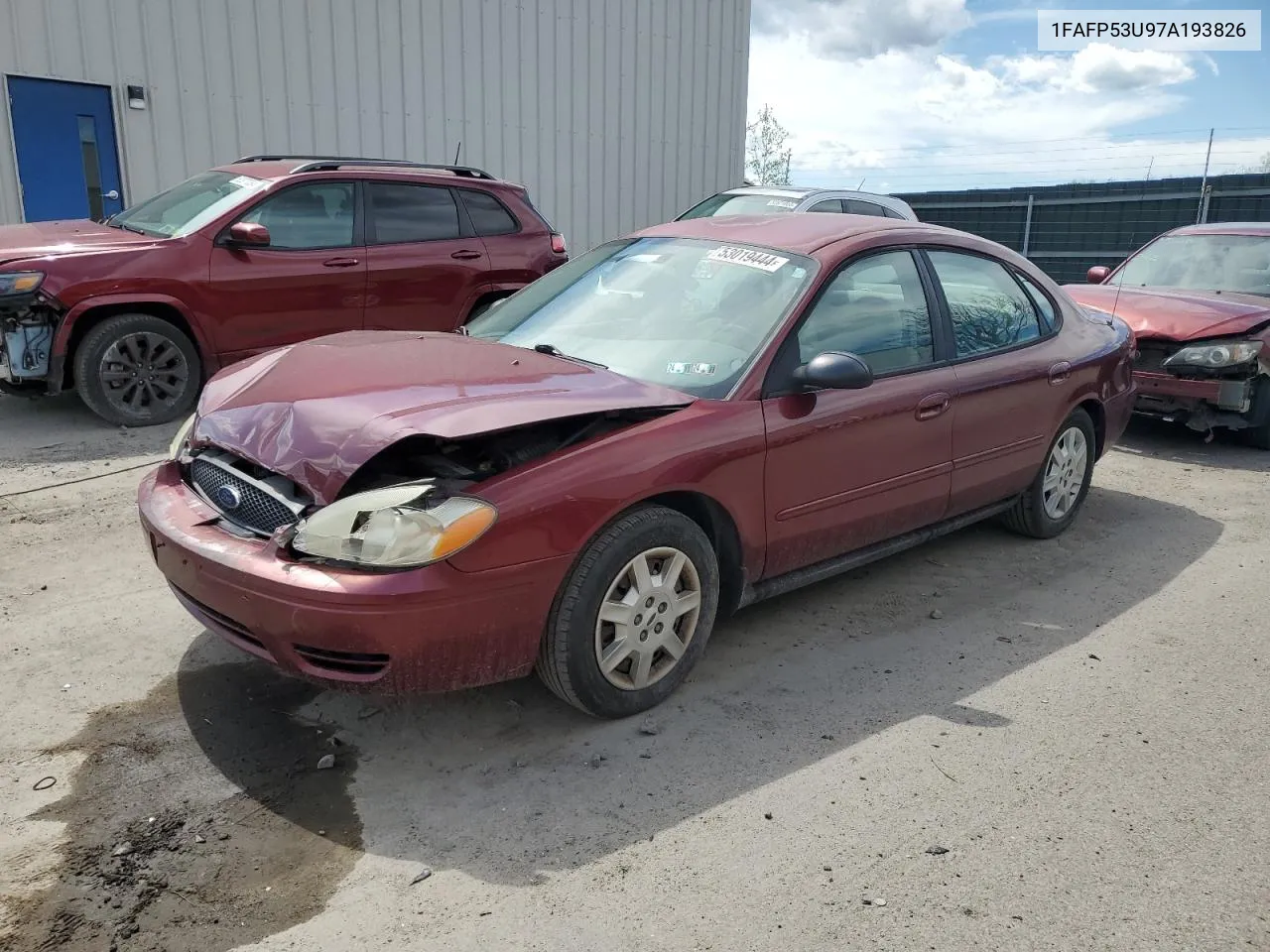 2007 Ford Taurus Se VIN: 1FAFP53U97A193826 Lot: 53019444