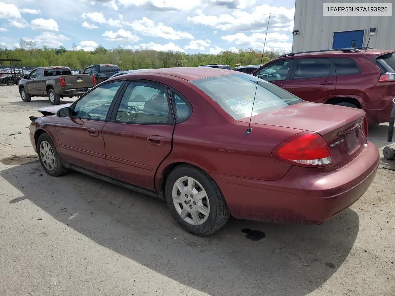 2007 Ford Taurus Se VIN: 1FAFP53U97A193826 Lot: 53019444