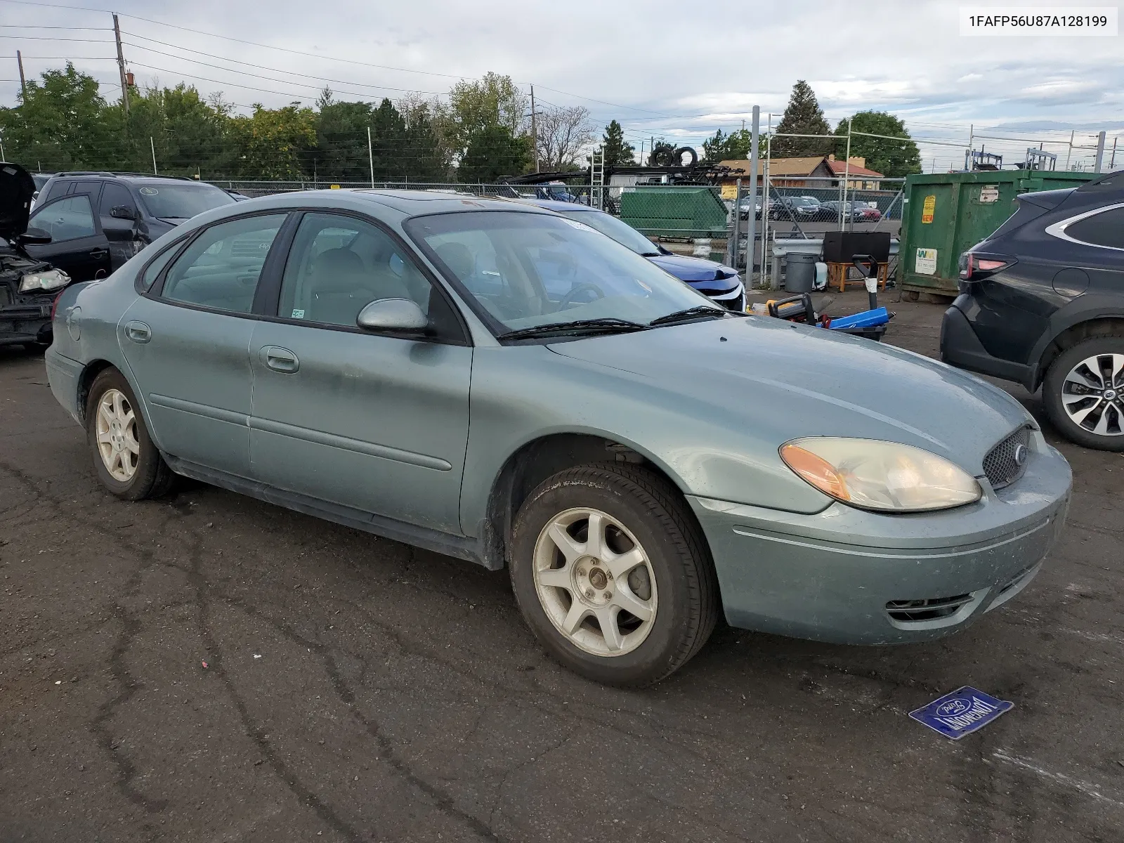 2007 Ford Taurus Sel VIN: 1FAFP56U87A128199 Lot: 67312254