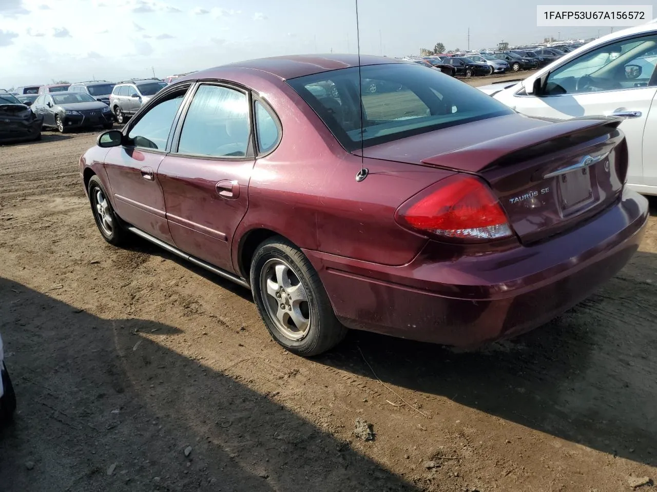 2007 Ford Taurus Se VIN: 1FAFP53U67A156572 Lot: 70471694