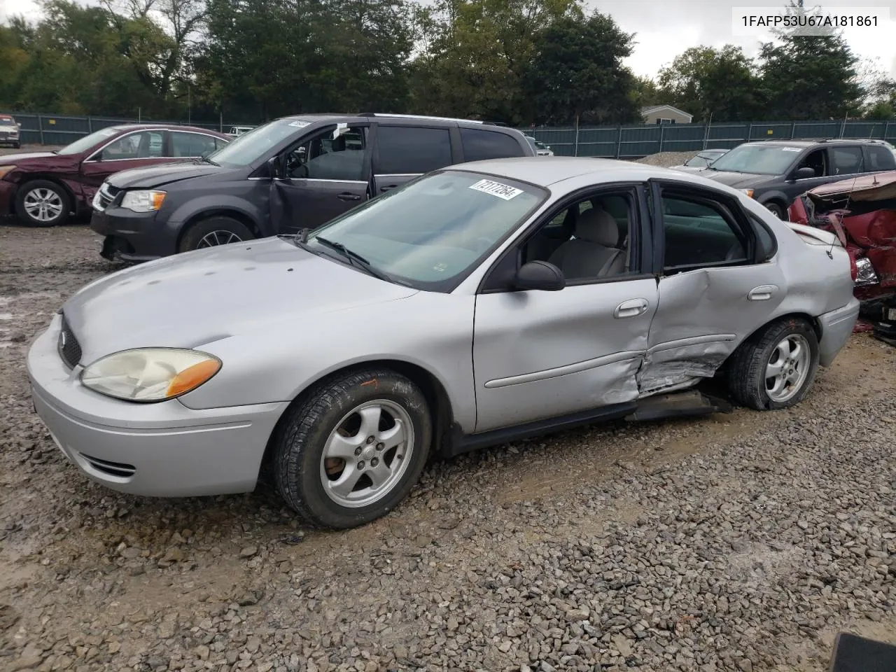 2007 Ford Taurus Se VIN: 1FAFP53U67A181861 Lot: 72177264