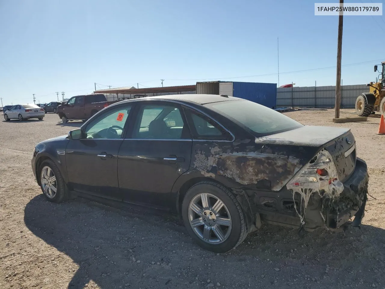 2008 Ford Taurus Limited VIN: 1FAHP25W88G179789 Lot: 49215834