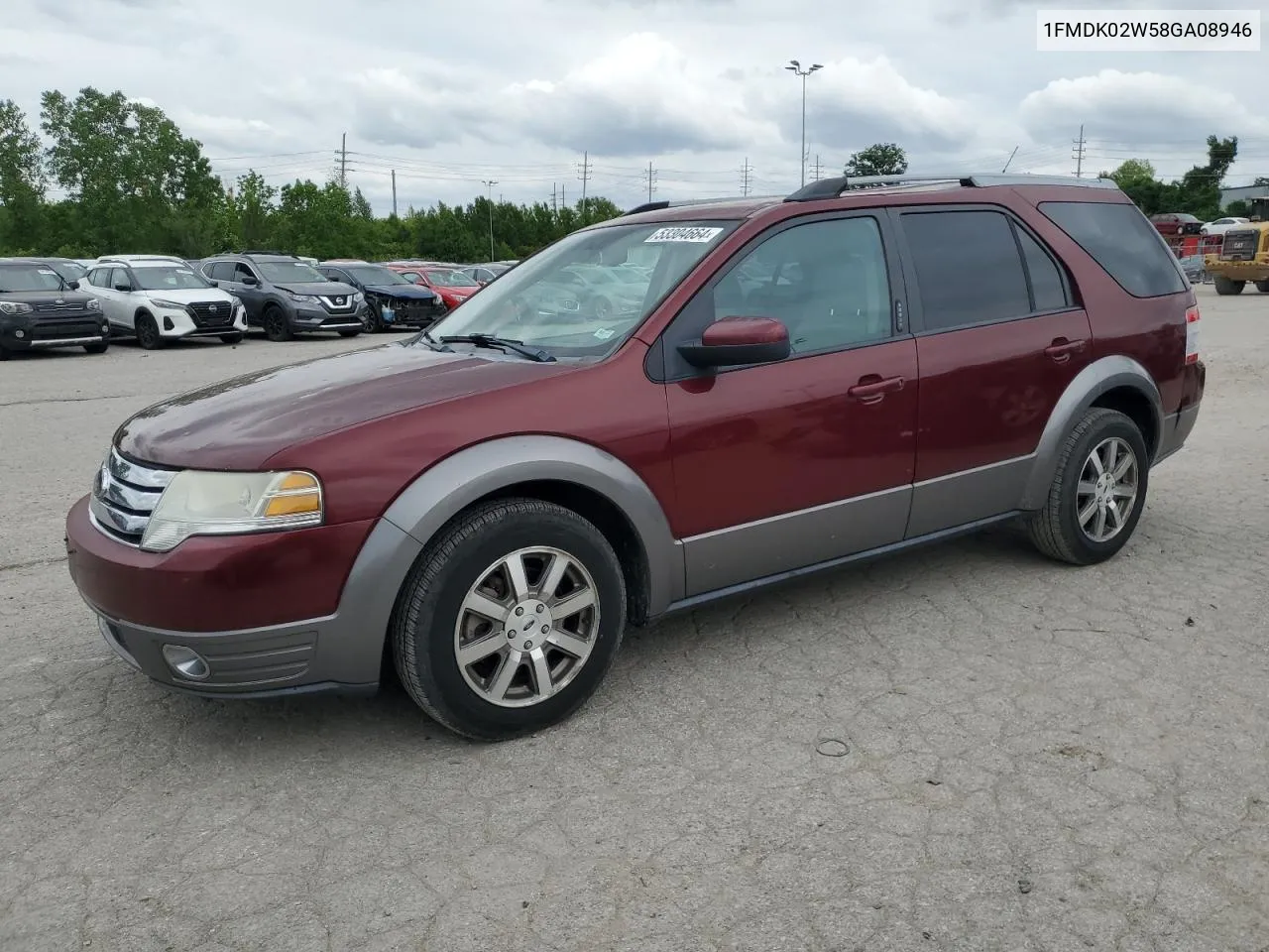 2008 Ford Taurus X Sel VIN: 1FMDK02W58GA08946 Lot: 53304664