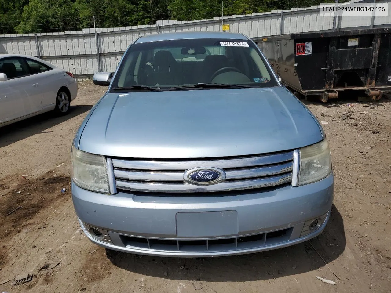 2008 Ford Taurus Sel VIN: 1FAHP24W88G147426 Lot: 53739374