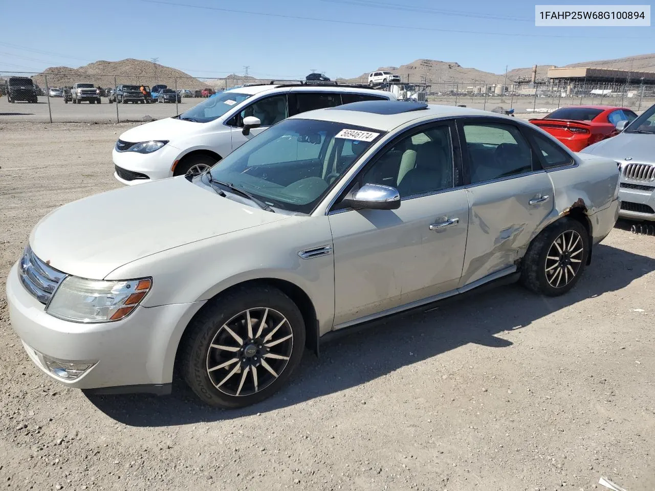 2008 Ford Taurus Limited VIN: 1FAHP25W68G100894 Lot: 56946174