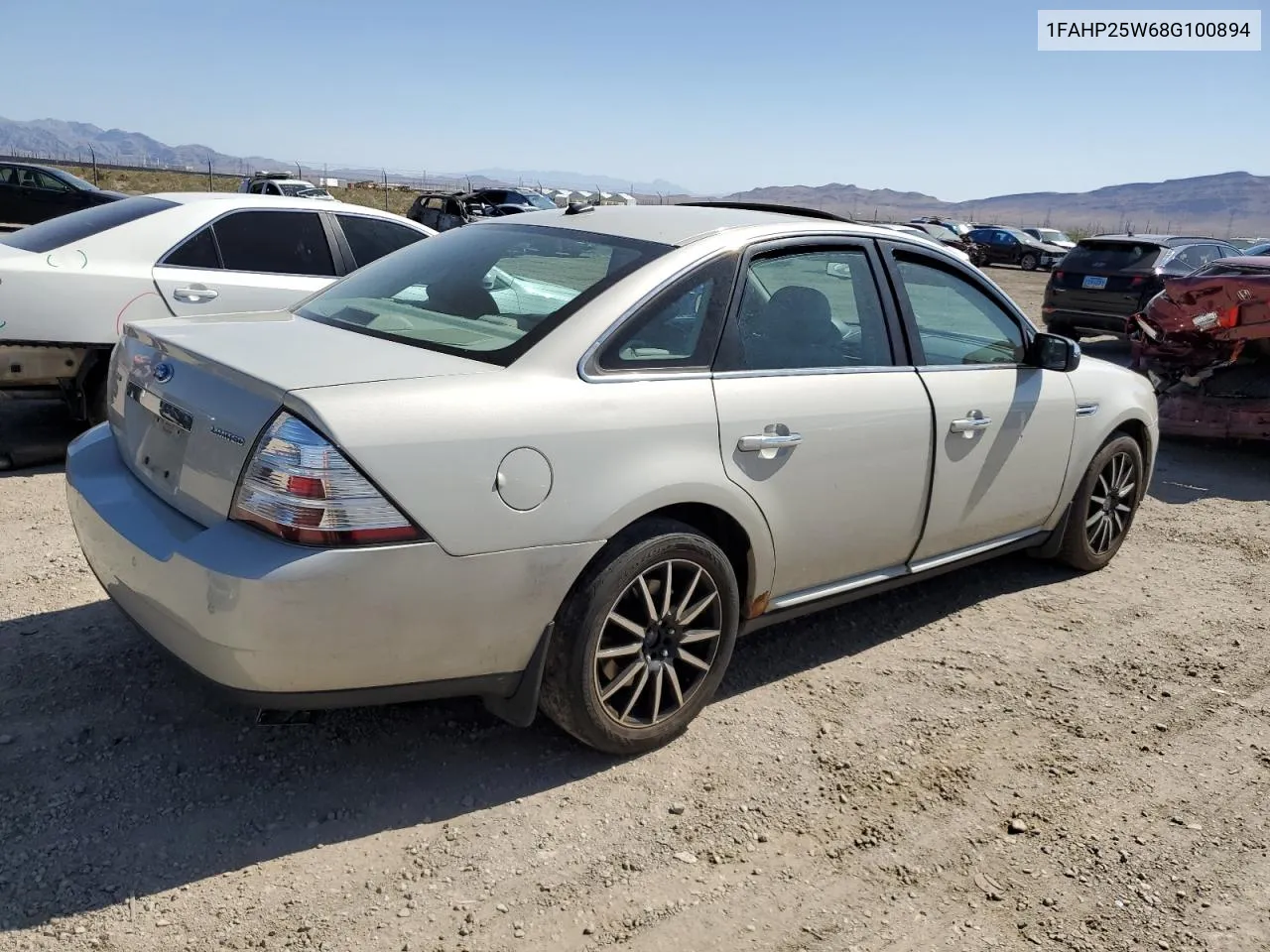 2008 Ford Taurus Limited VIN: 1FAHP25W68G100894 Lot: 56946174