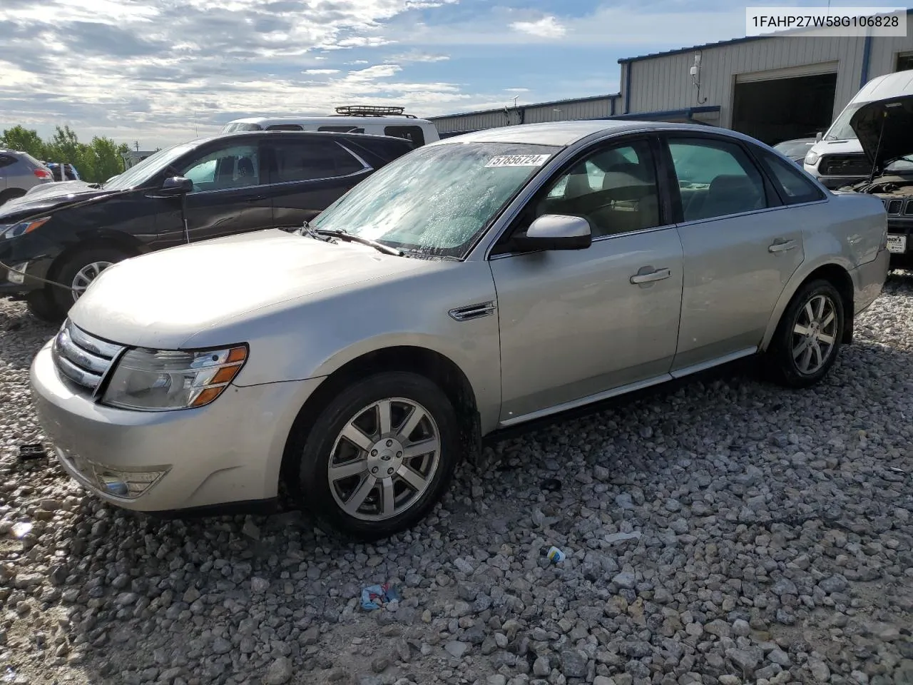 1FAHP27W58G106828 2008 Ford Taurus Sel