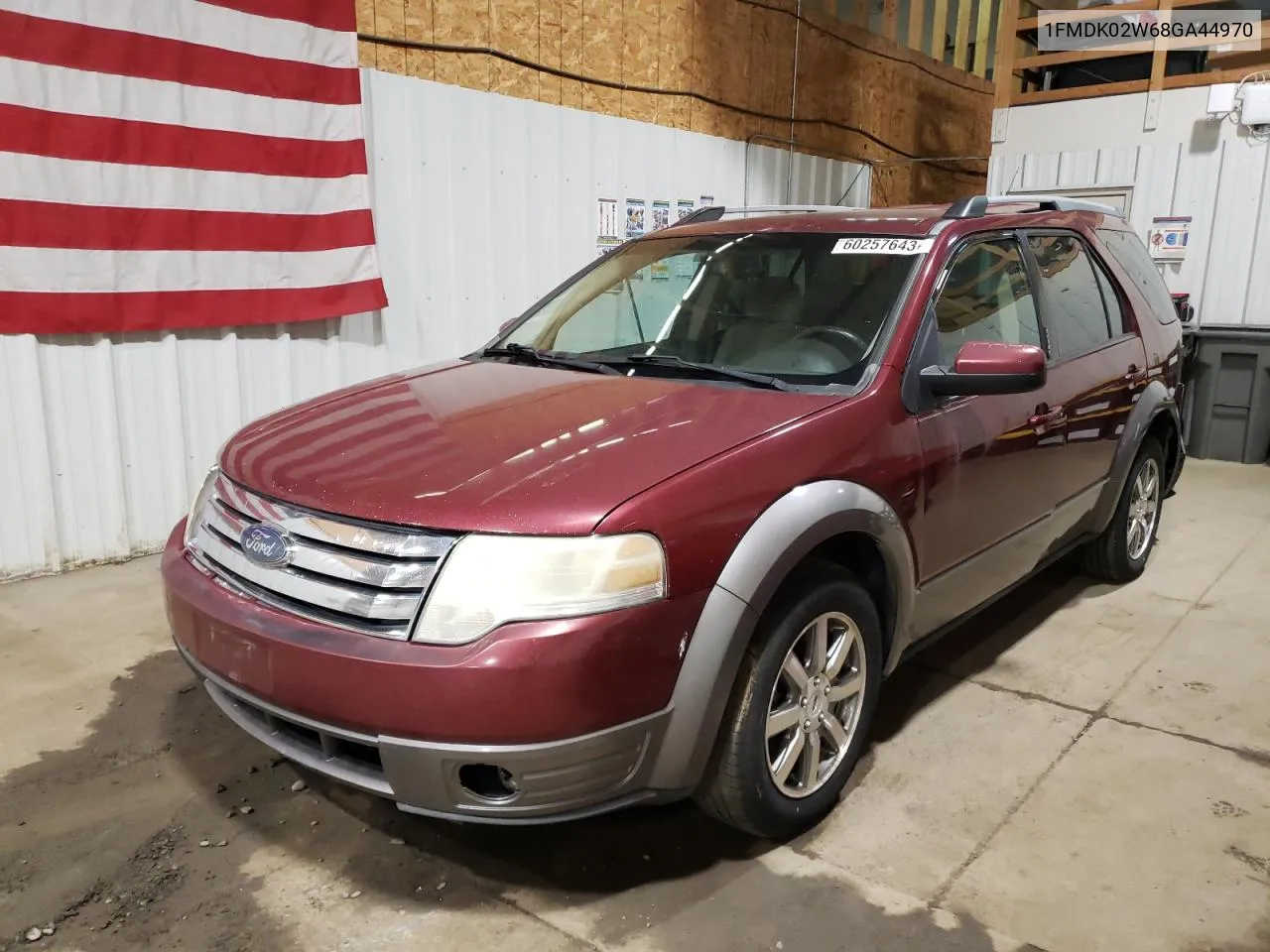 2008 Ford Taurus X Sel VIN: 1FMDK02W68GA44970 Lot: 60257643