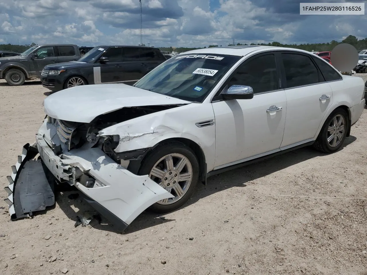 2008 Ford Taurus Limited VIN: 1FAHP25W28G116526 Lot: 60538054