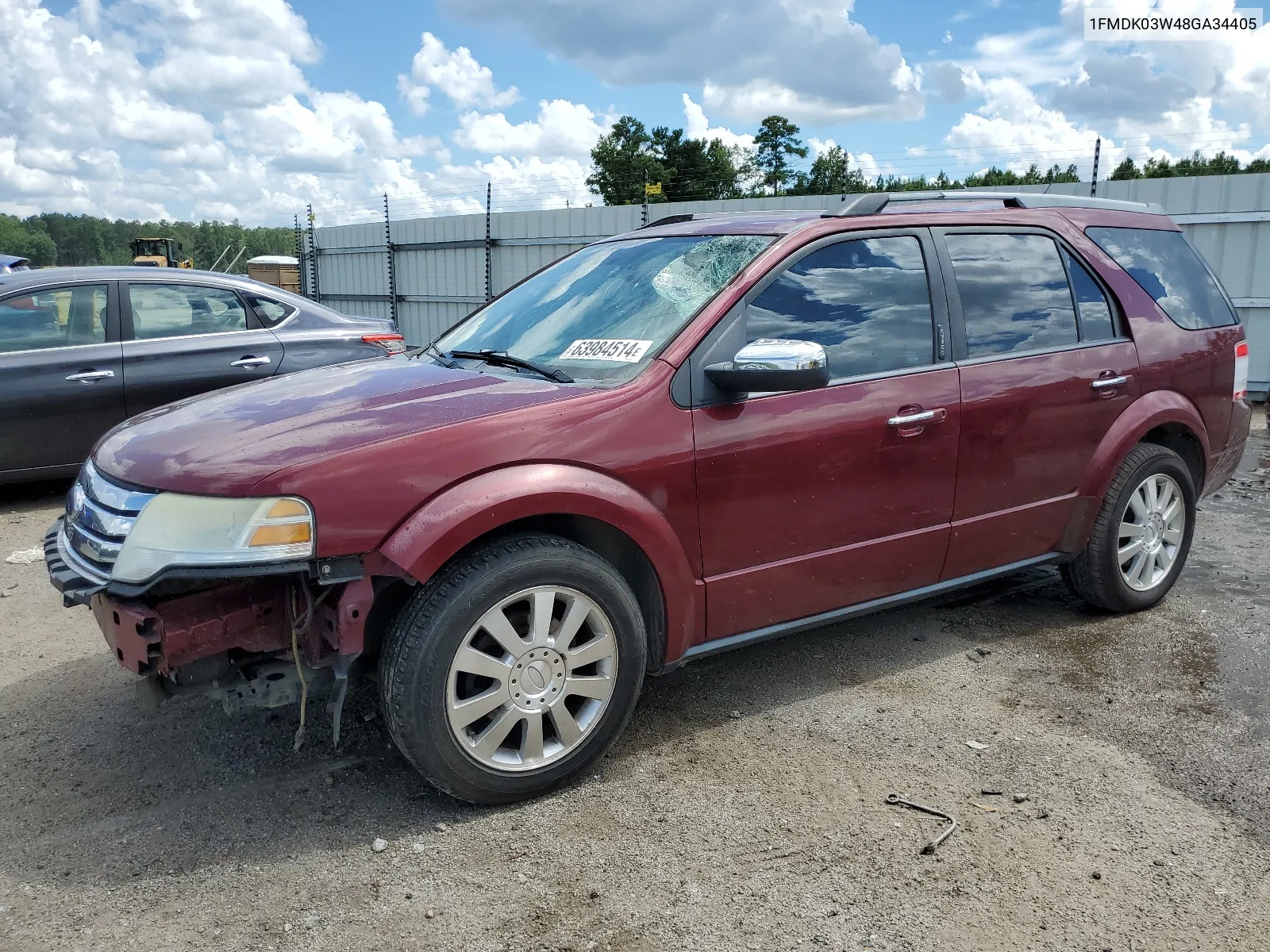 2008 Ford Taurus X Limited VIN: 1FMDK03W48GA34405 Lot: 63984514