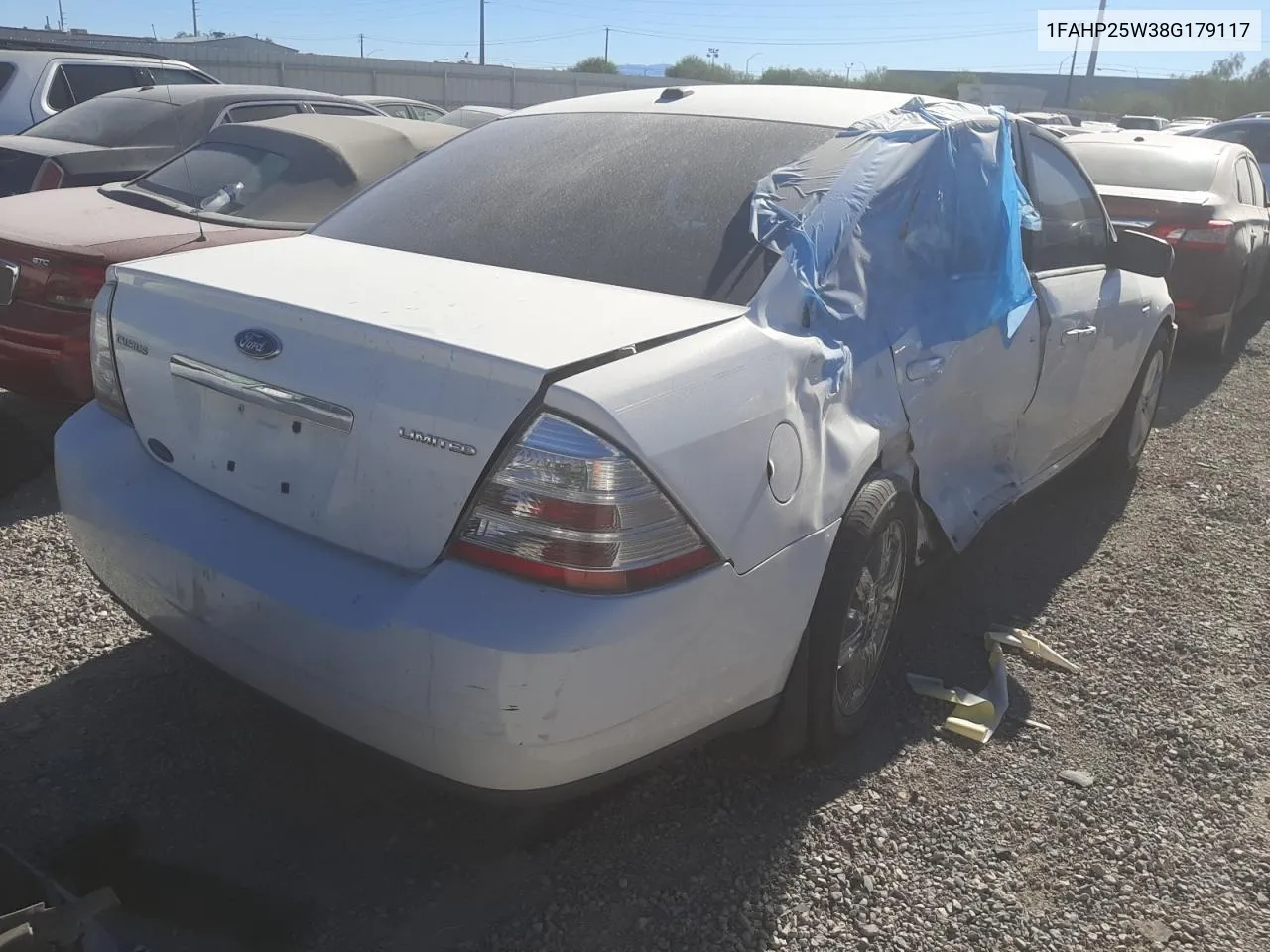 2008 Ford Taurus Limited VIN: 1FAHP25W38G179117 Lot: 64308024