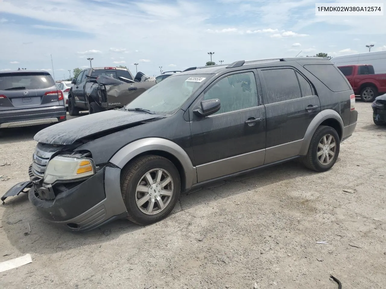 2008 Ford Taurus X Sel VIN: 1FMDK02W38GA12574 Lot: 66209534