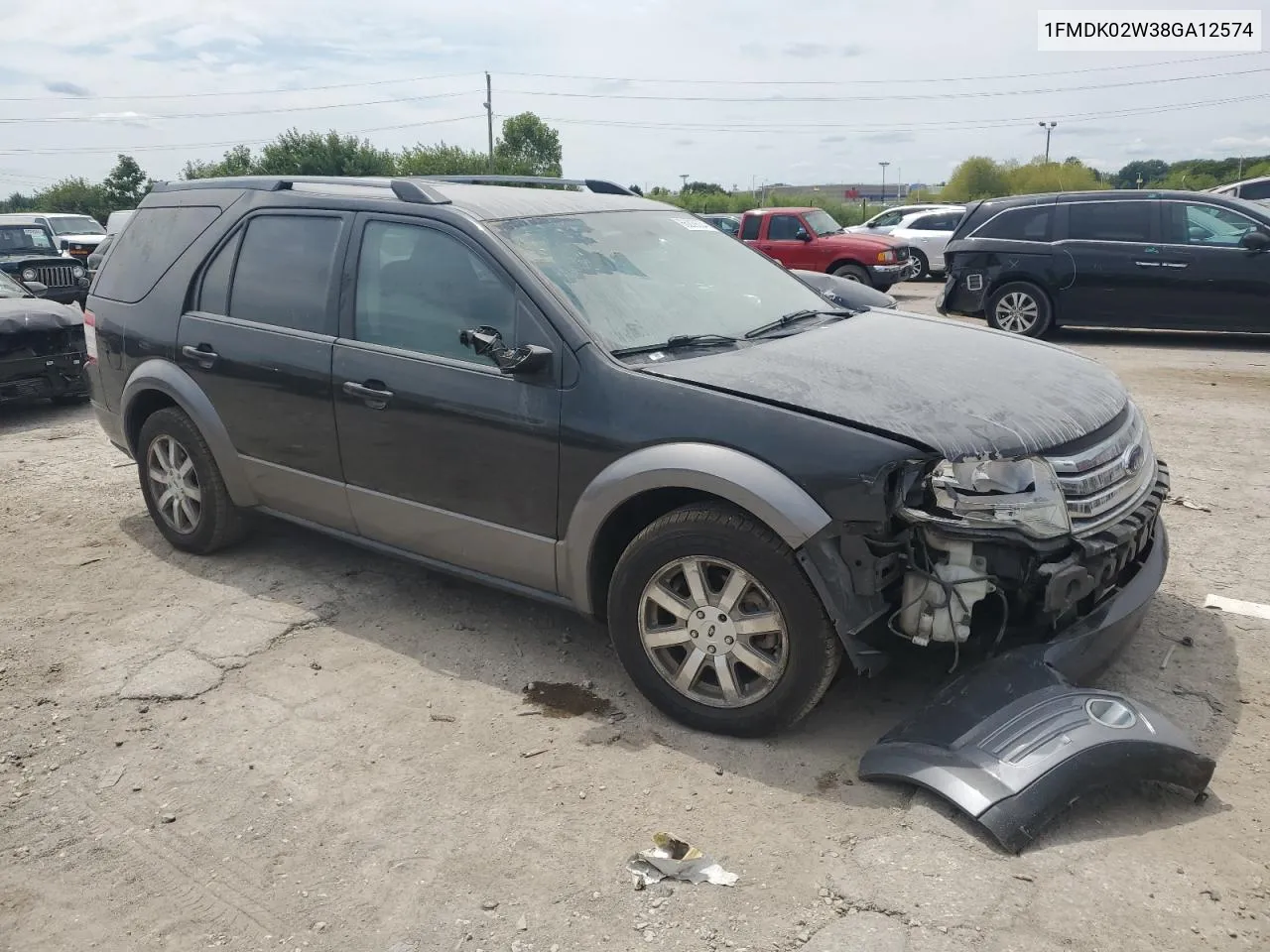 2008 Ford Taurus X Sel VIN: 1FMDK02W38GA12574 Lot: 66209534