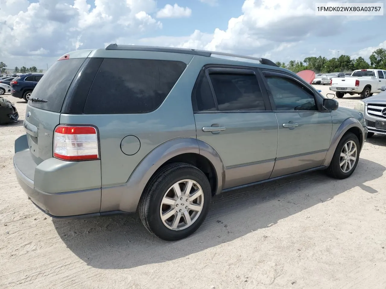 2008 Ford Taurus X Sel VIN: 1FMDK02WX8GA03757 Lot: 66807634