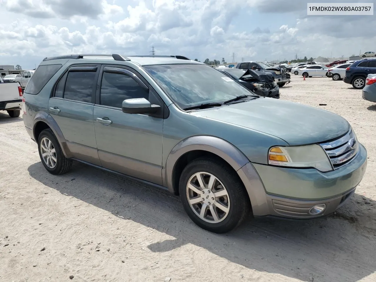 2008 Ford Taurus X Sel VIN: 1FMDK02WX8GA03757 Lot: 66807634