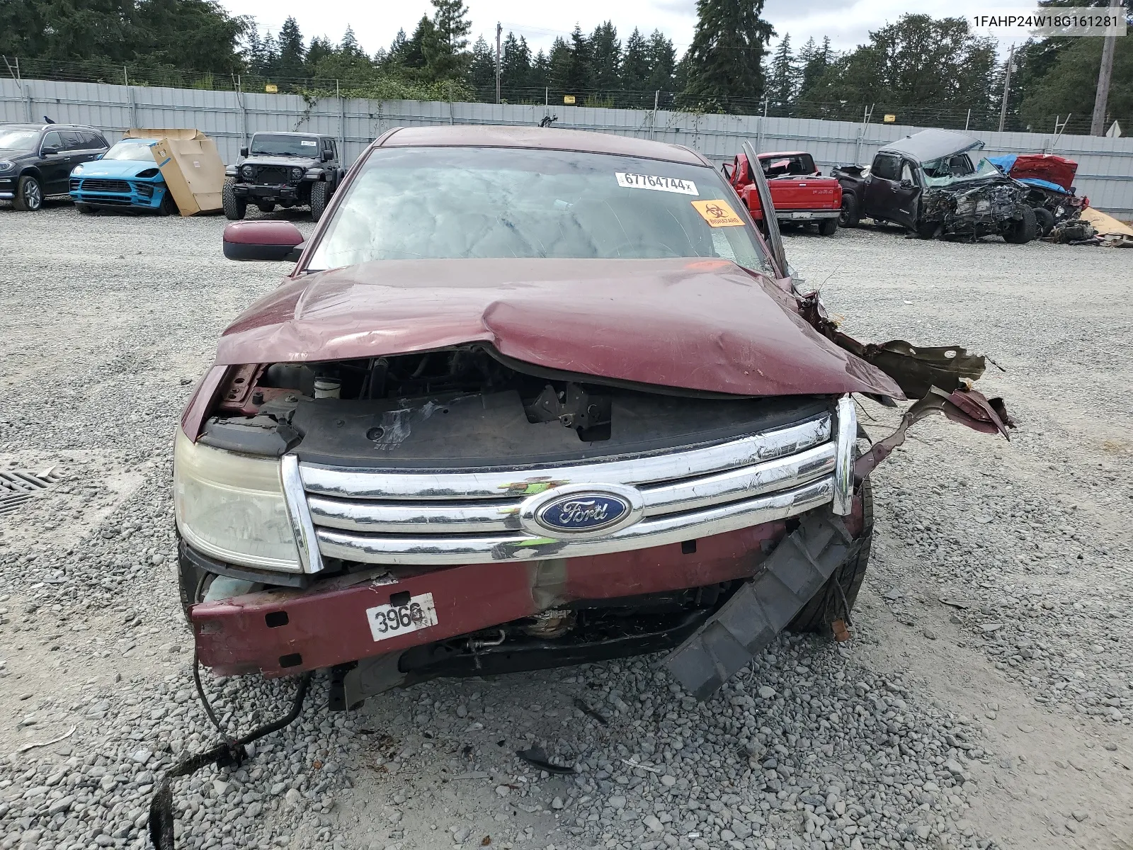 2008 Ford Taurus Sel VIN: 1FAHP24W18G161281 Lot: 67764744