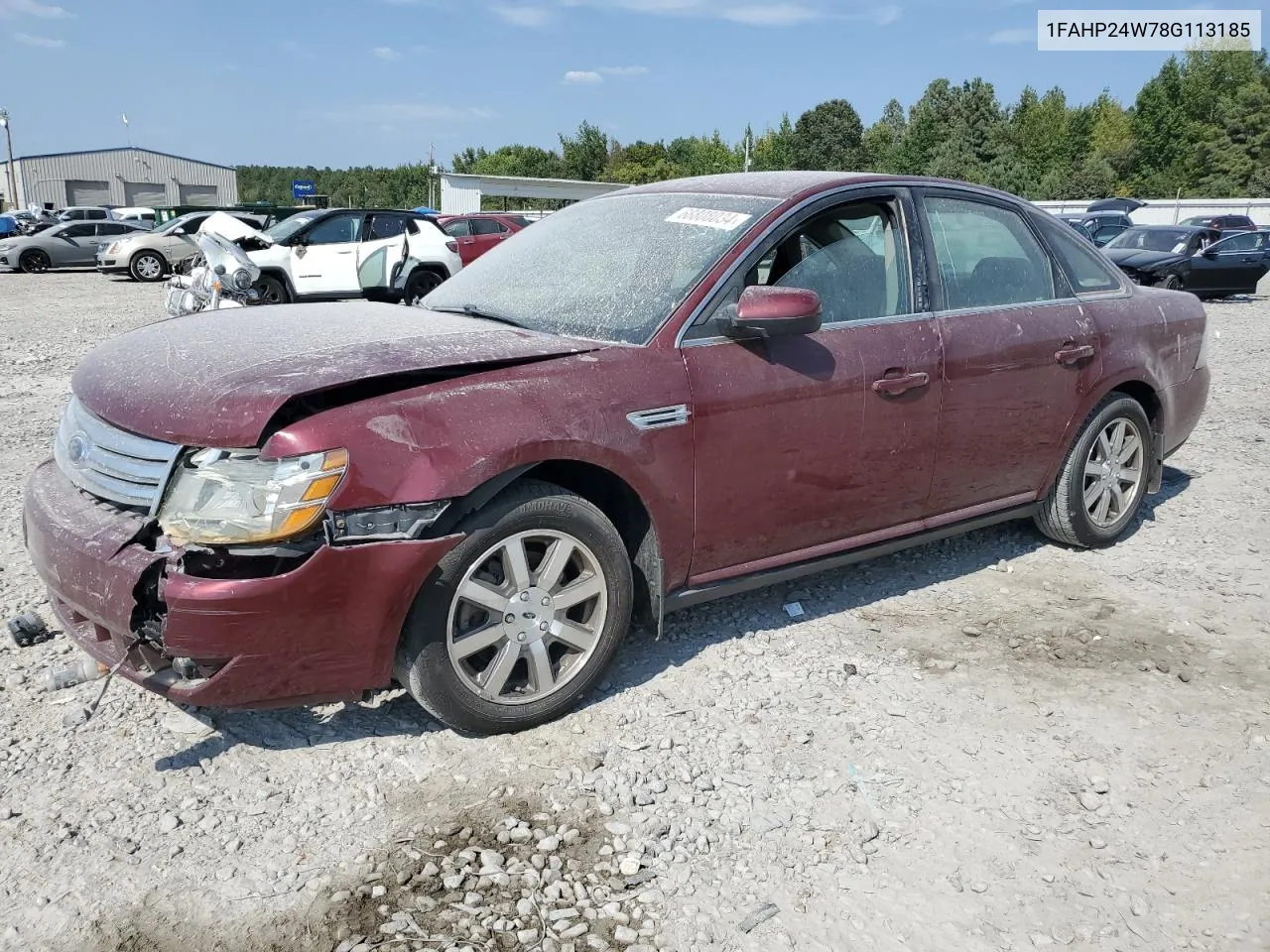 2008 Ford Taurus Sel VIN: 1FAHP24W78G113185 Lot: 68808034