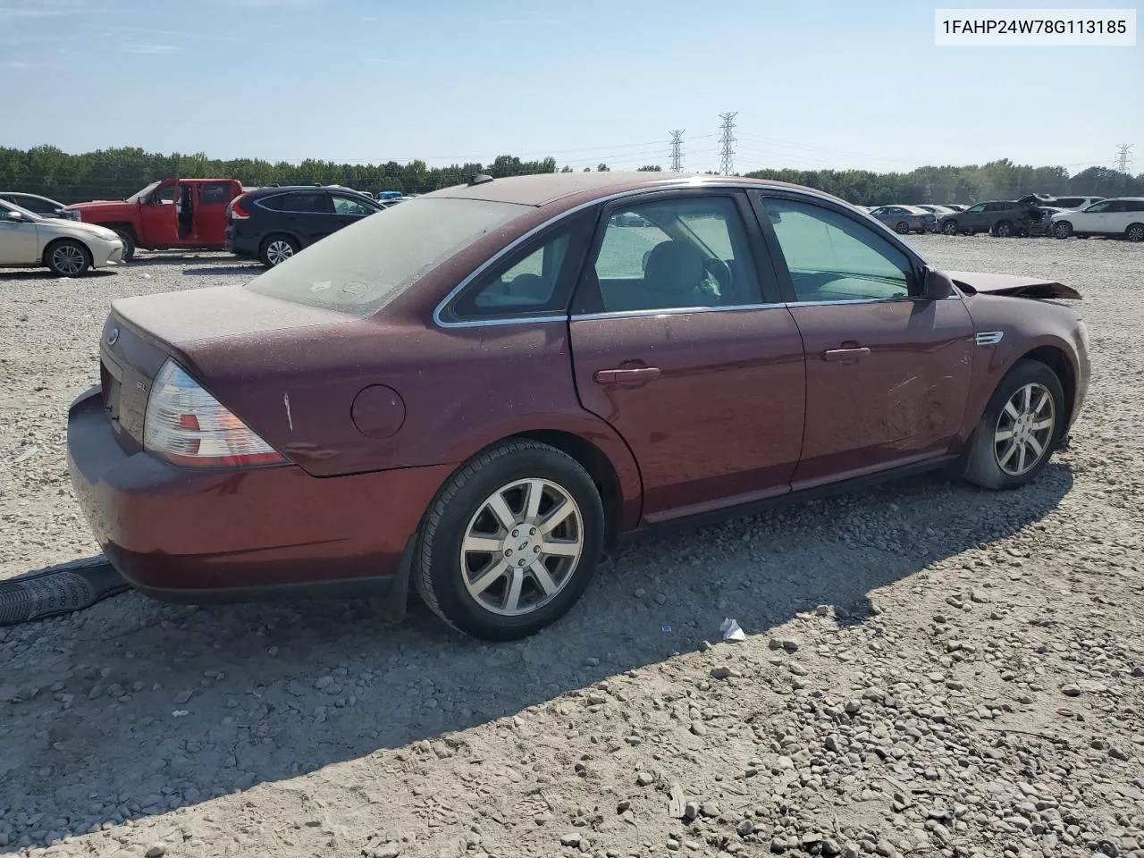 2008 Ford Taurus Sel VIN: 1FAHP24W78G113185 Lot: 68808034