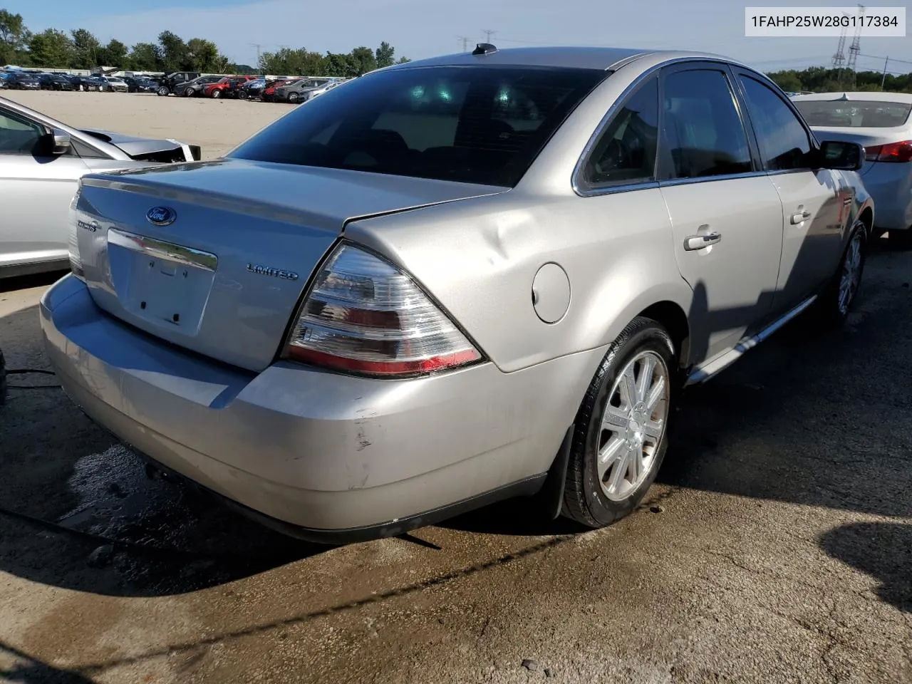 2008 Ford Taurus Limited VIN: 1FAHP25W28G117384 Lot: 68937164