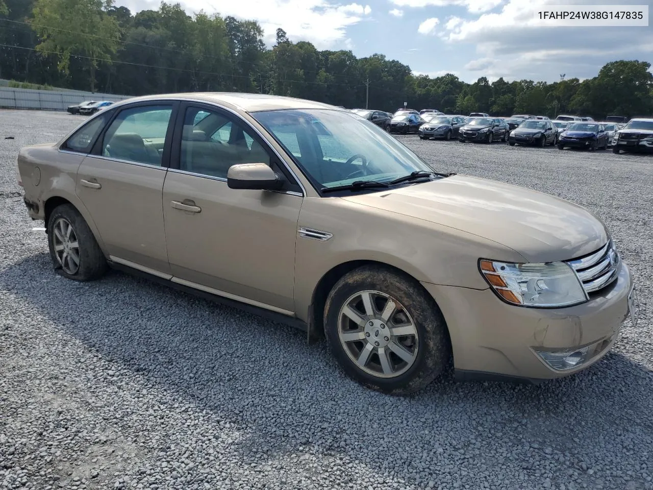 2008 Ford Taurus Sel VIN: 1FAHP24W38G147835 Lot: 70437614